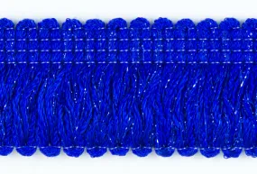 1"  Royal Blue Metallic Fringed Trim