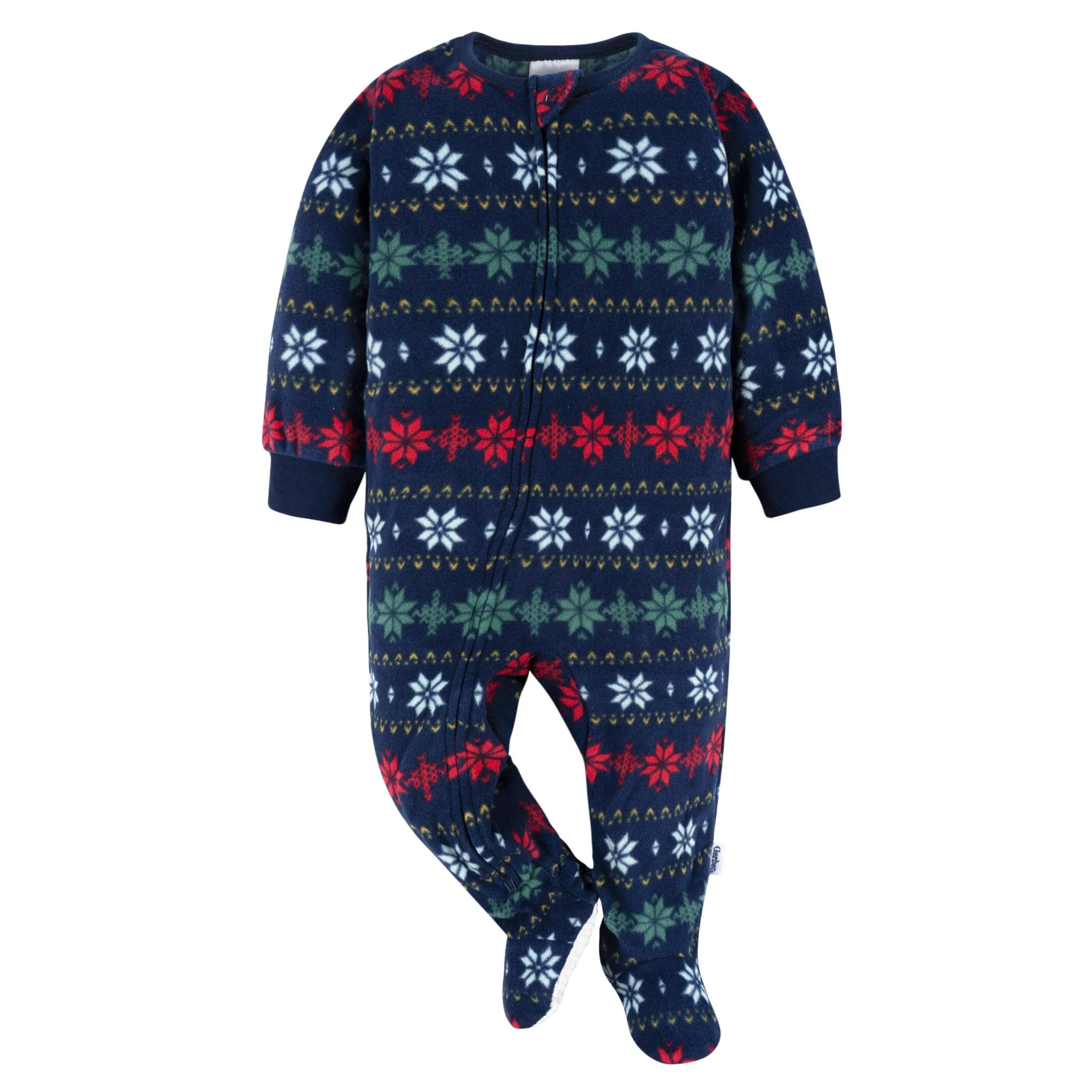 2-Pack Baby & Toddler Neutral Multi Fair Isle Fleece Pajamas