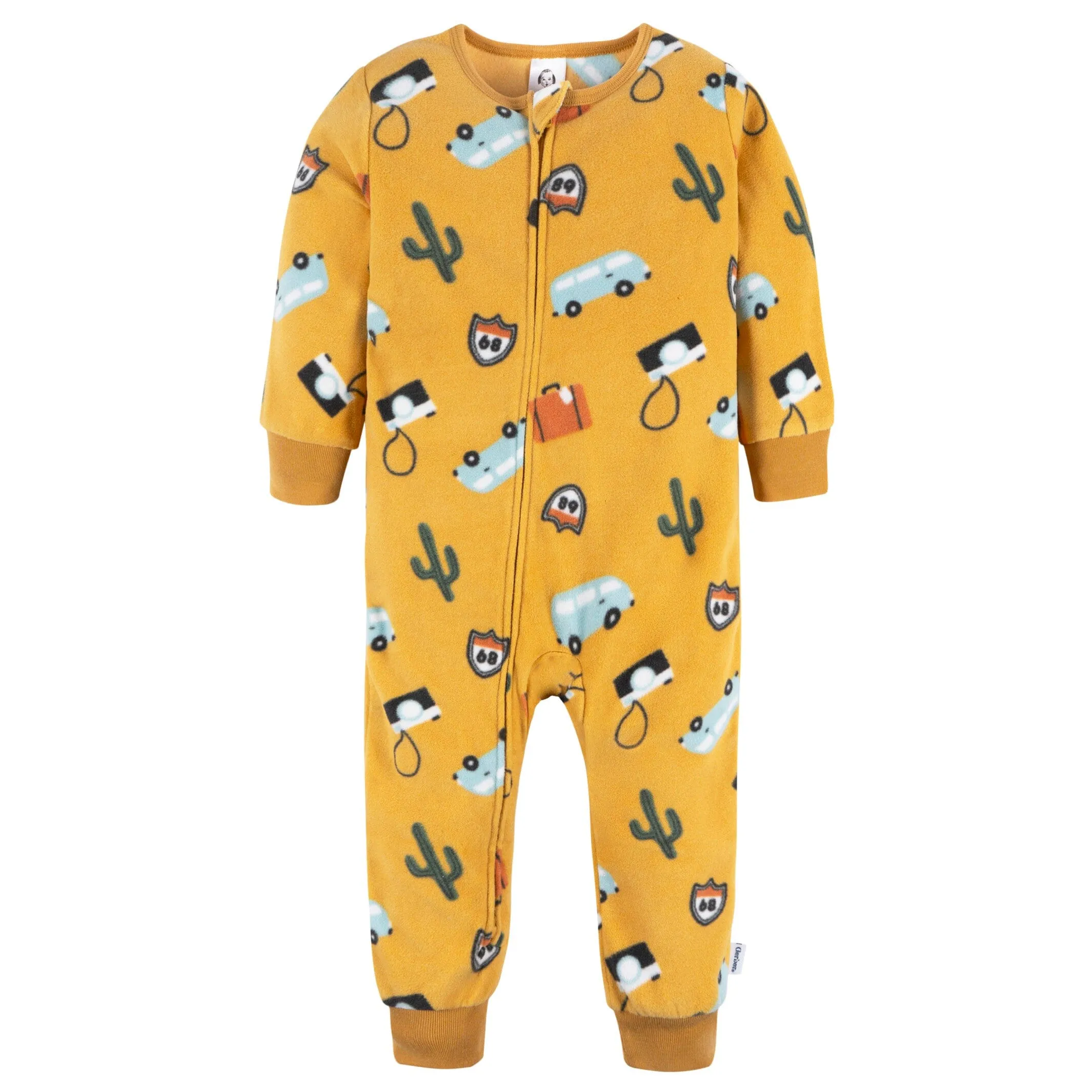 3-Pack Infant & Toddler Boys Camping Footless Fleece Pajamas