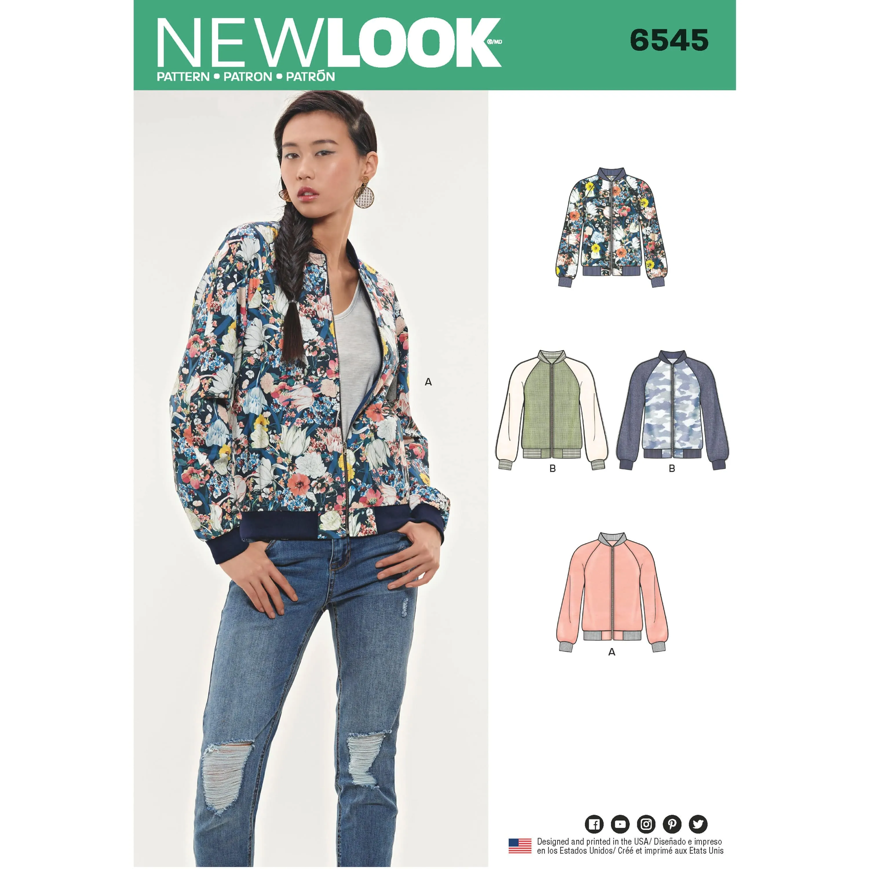 6545 New Look Pattern 6545 Misses Flight Jacket