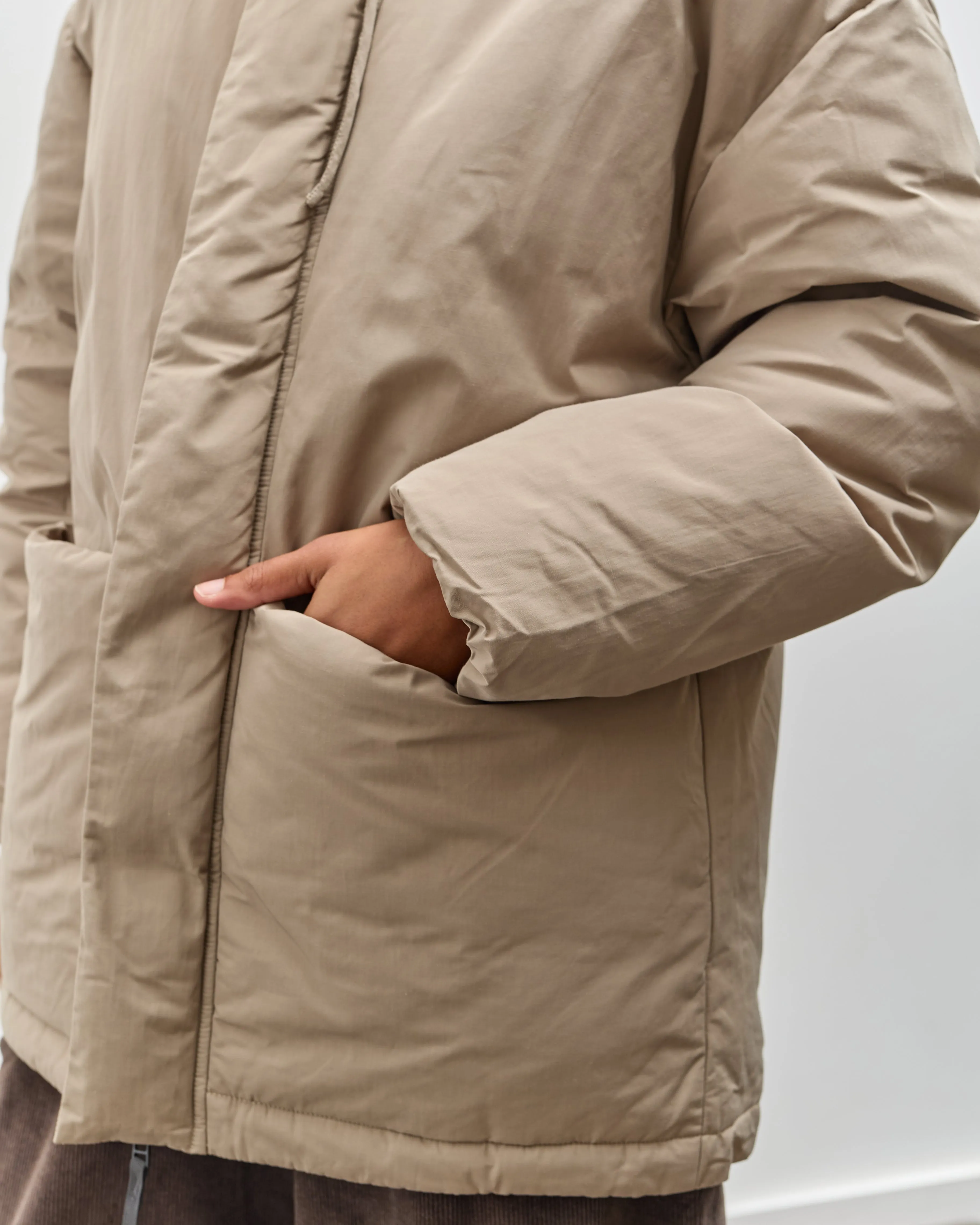 7115 by Szeki Hooded Puffer, Taupe