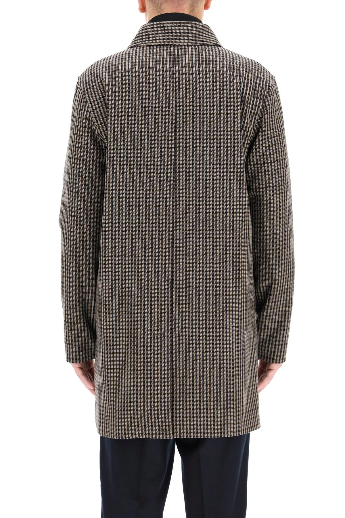 A.P.C. Flynn Checked Mid-Length Coat