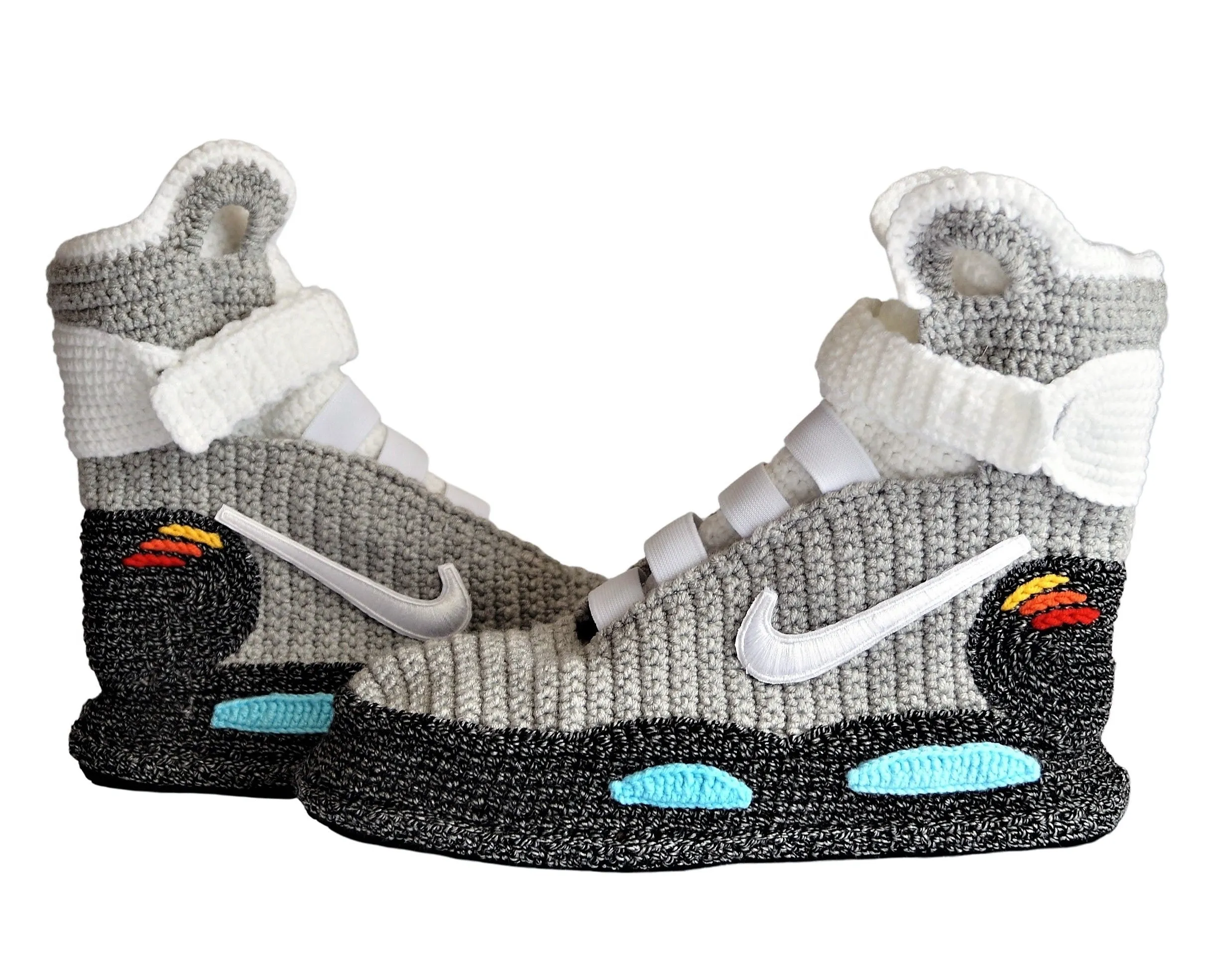 Back to the Future Knitted Air Mag Plush Slippers Sneakers Marty McFly House Shoes