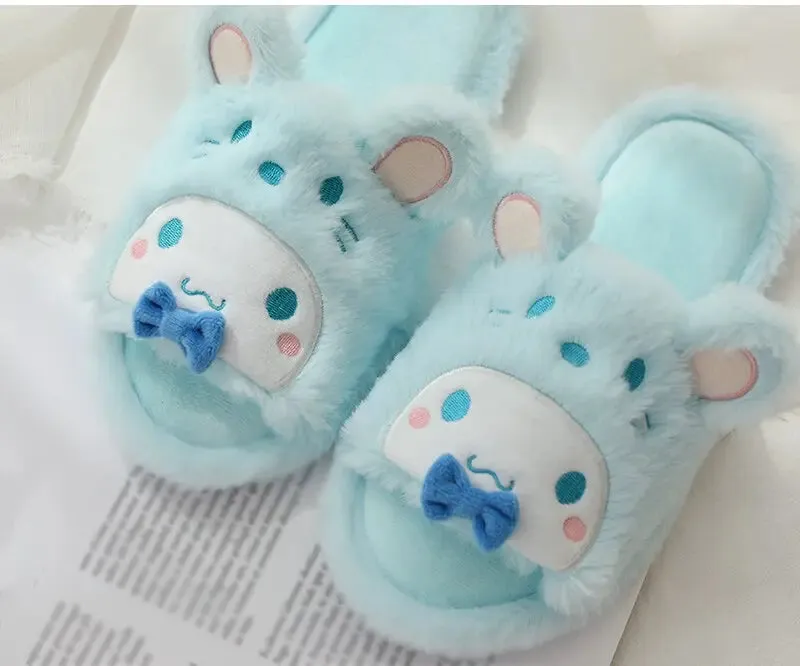 BEAUTIFUL FURY PLUSH SLIPPERS FOR WINTER