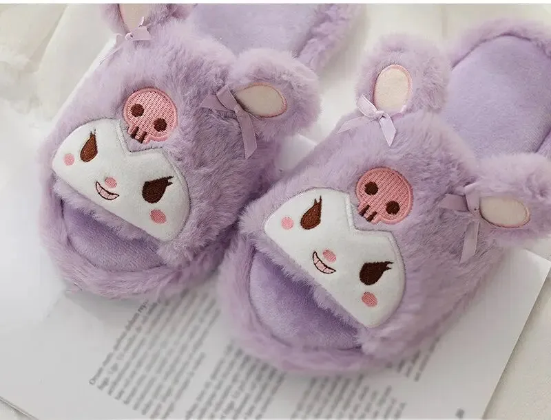 BEAUTIFUL FURY PLUSH SLIPPERS FOR WINTER