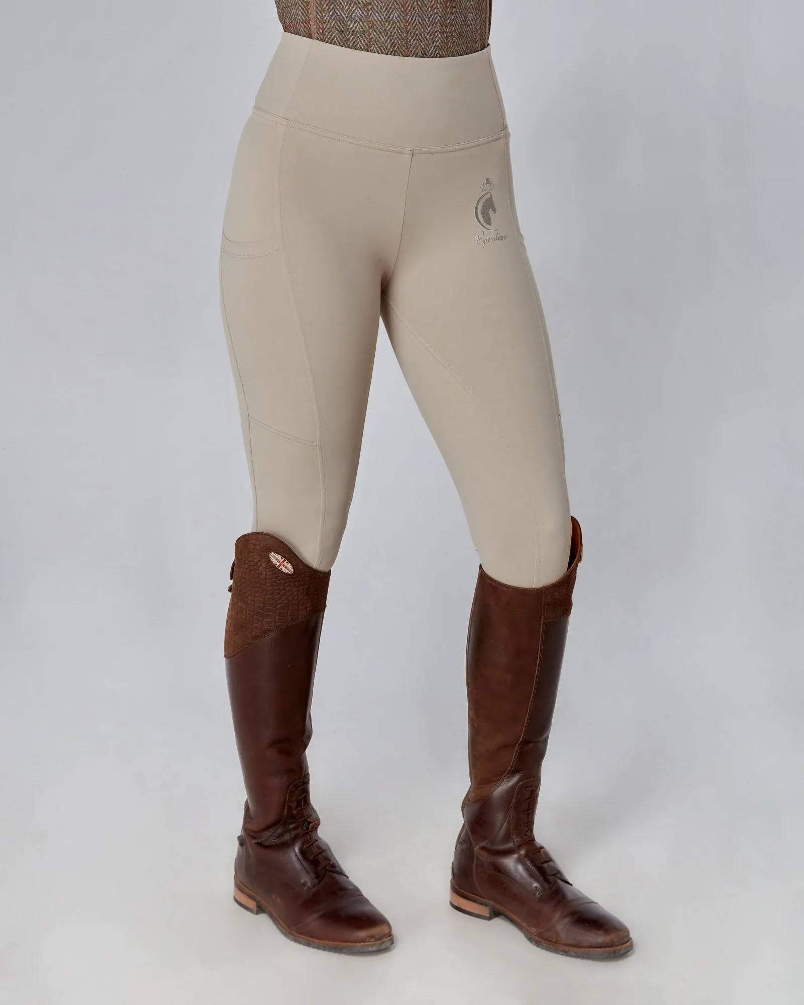 Competition Beige Riding Leggings - No grip - HUNTER BEIGE