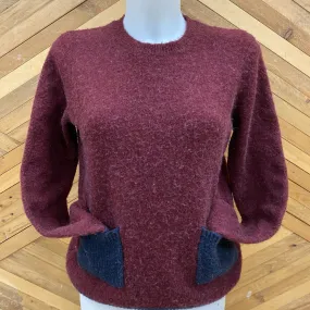 Ellen Tracy - Women's Alpaca-Blend Sweater: Burgundy/Navy-women-MD