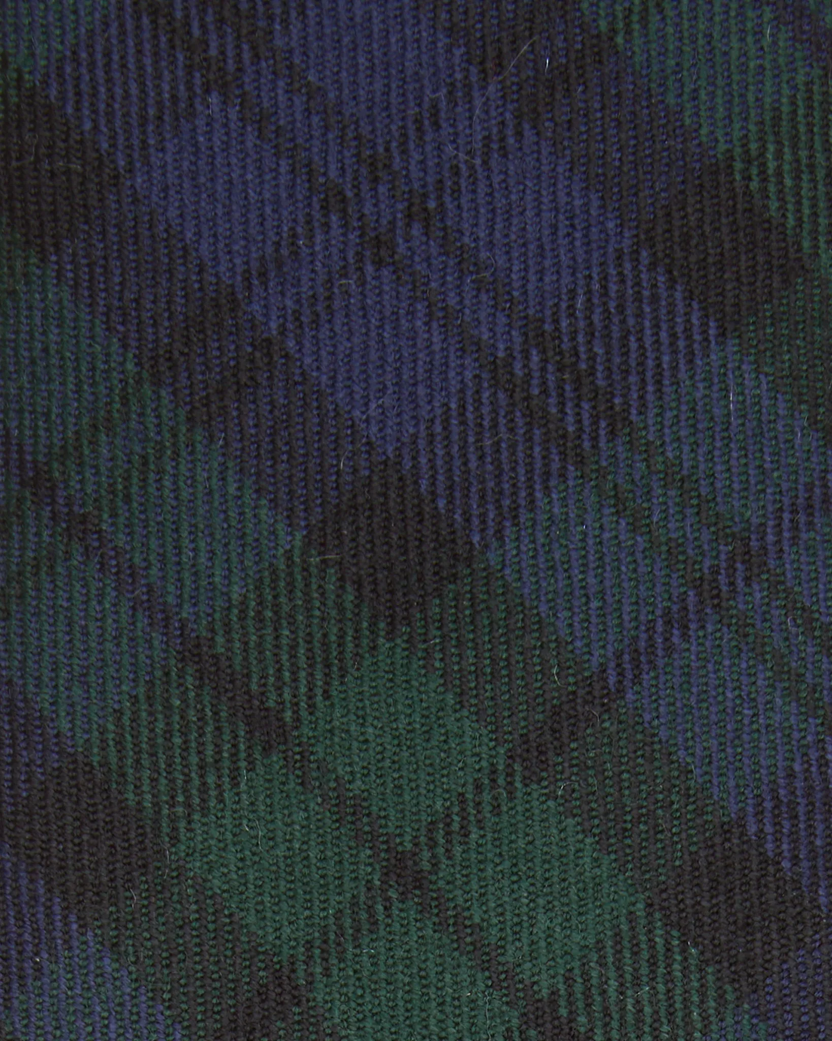 Fringed Wool Woven Tie in Blackwatch