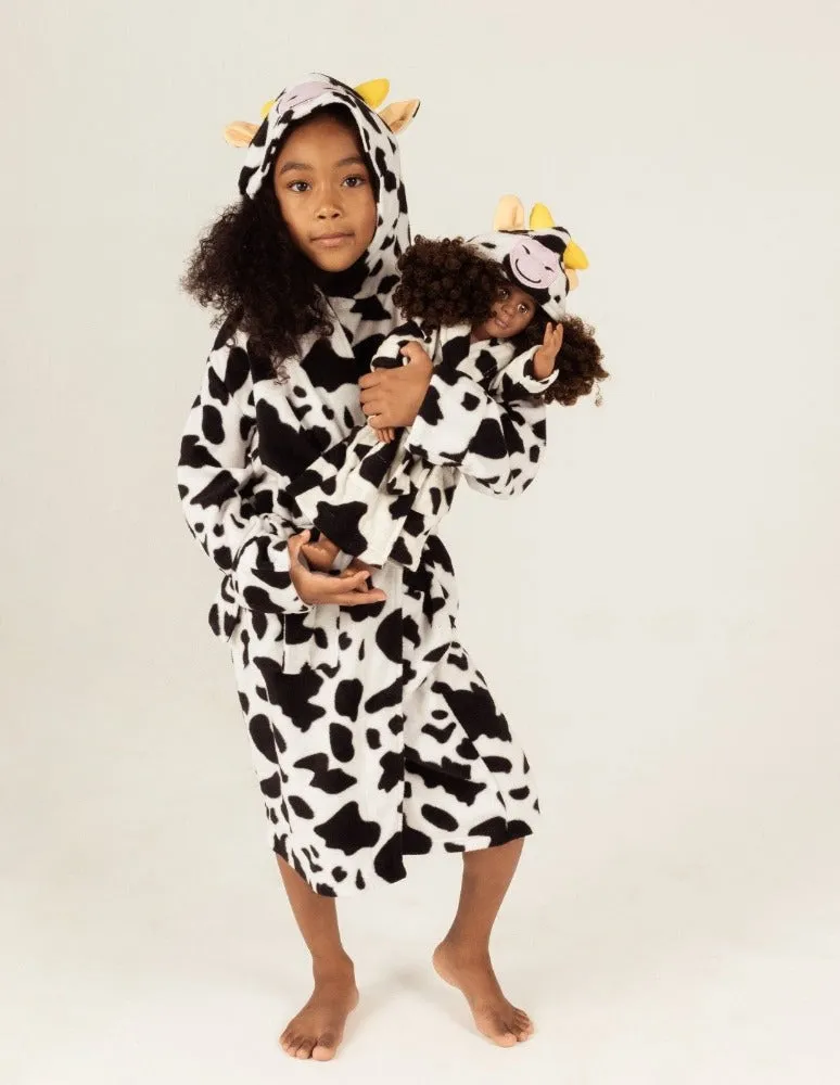 Girl and Doll Fleece Hooded Animal Robes