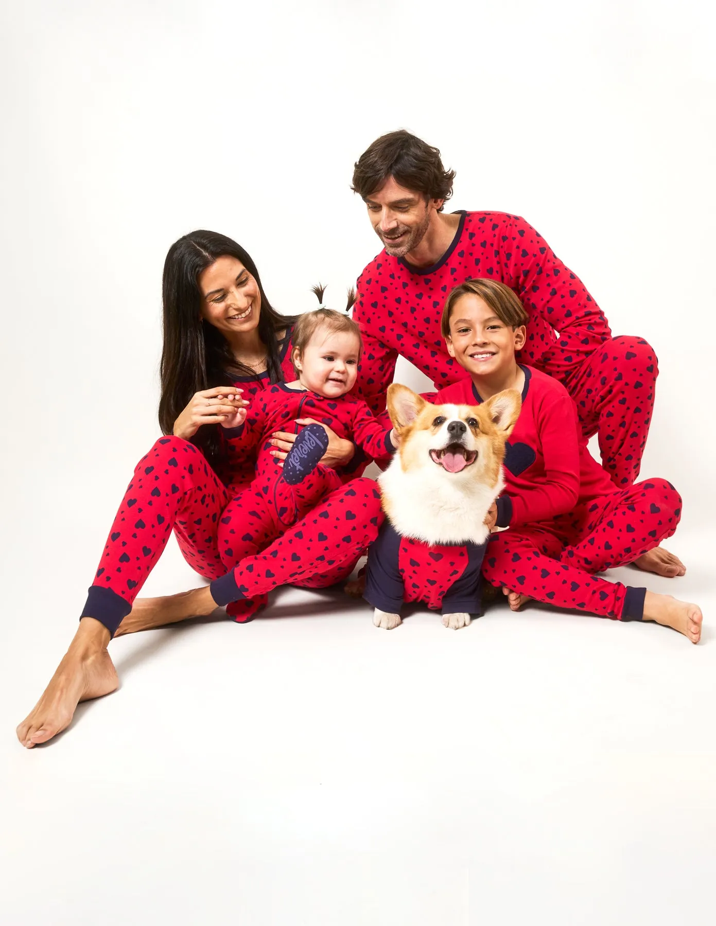 Hearts Matching Family Pajama Set