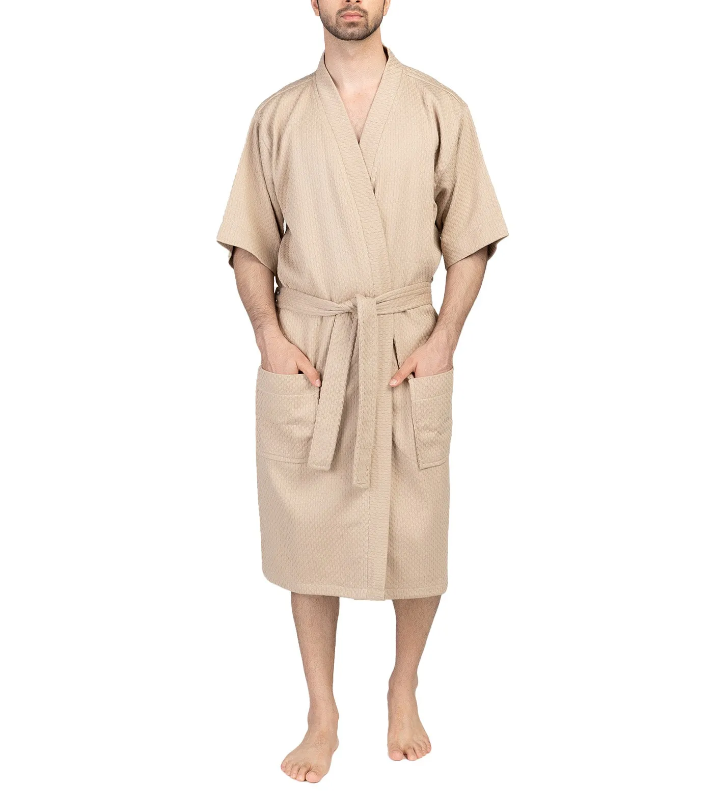 Honeycomb Robe for Male - Beaver