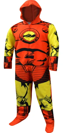 Hooded Marvel Comics I am Iron Man One Piece Pajama