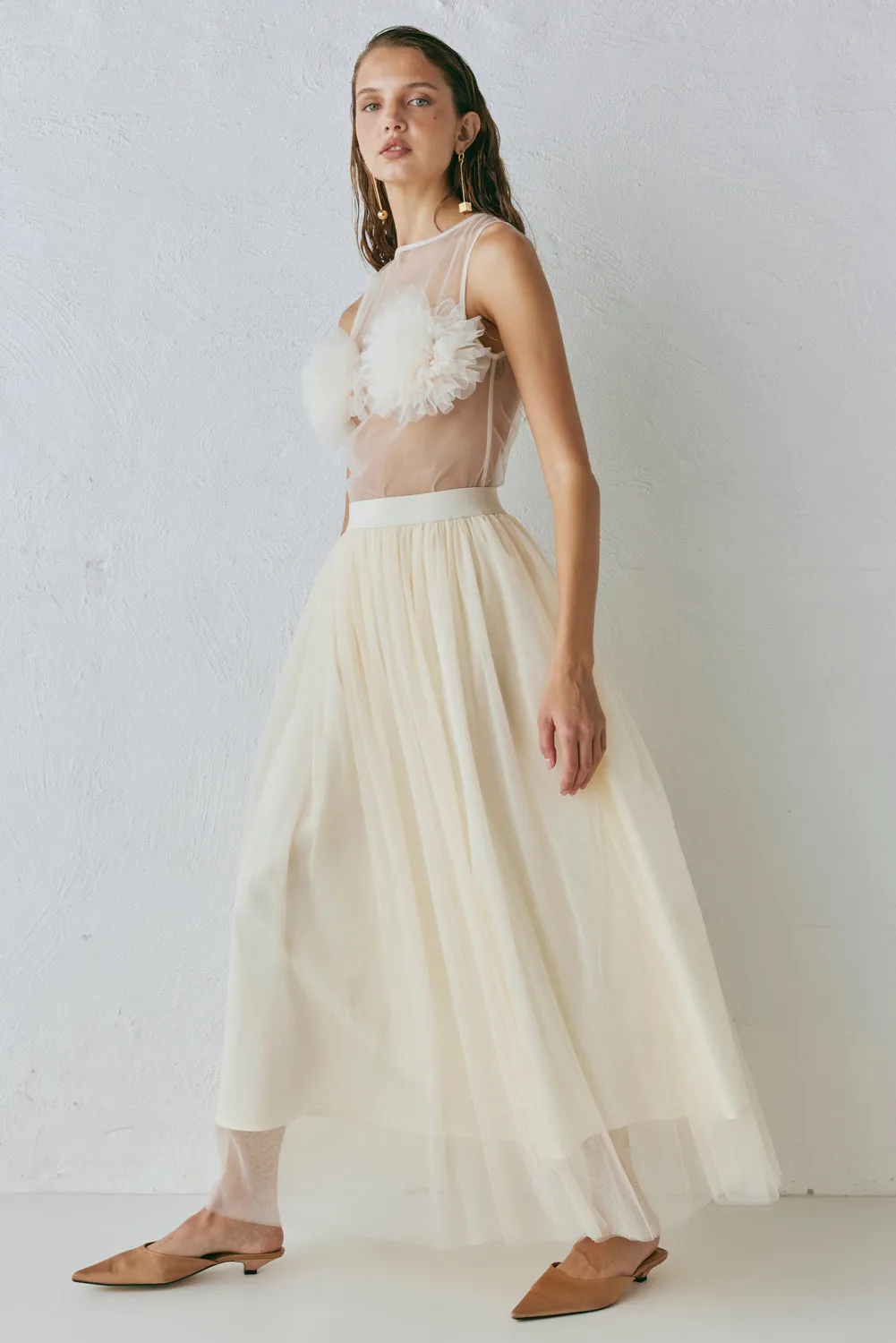 Irina Maxi Skirt Cream