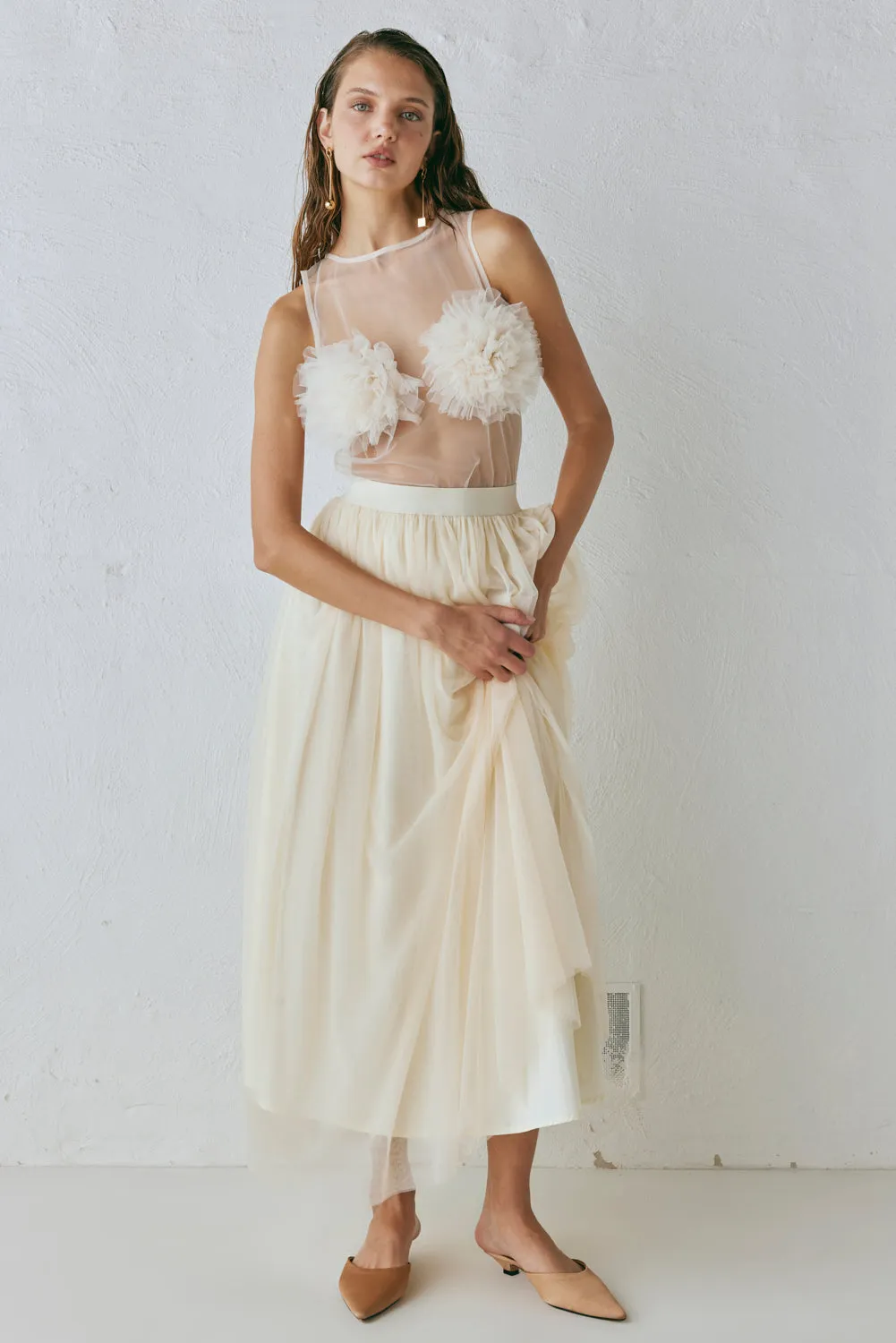 Irina Maxi Skirt Cream