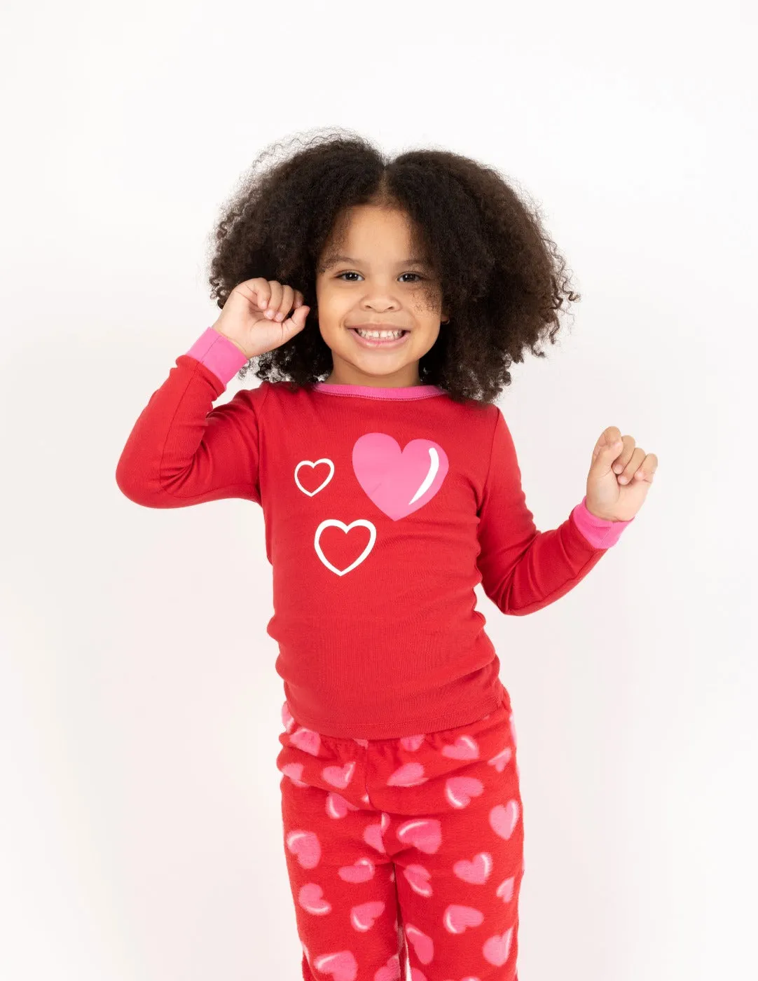 Kid's Hearts Fleece Set