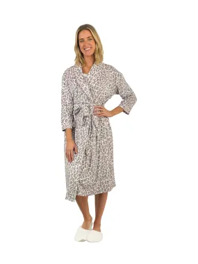 La Cera Silky Sheered Minky Wrap Robe