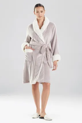 Plush Faux Fur Short Robe