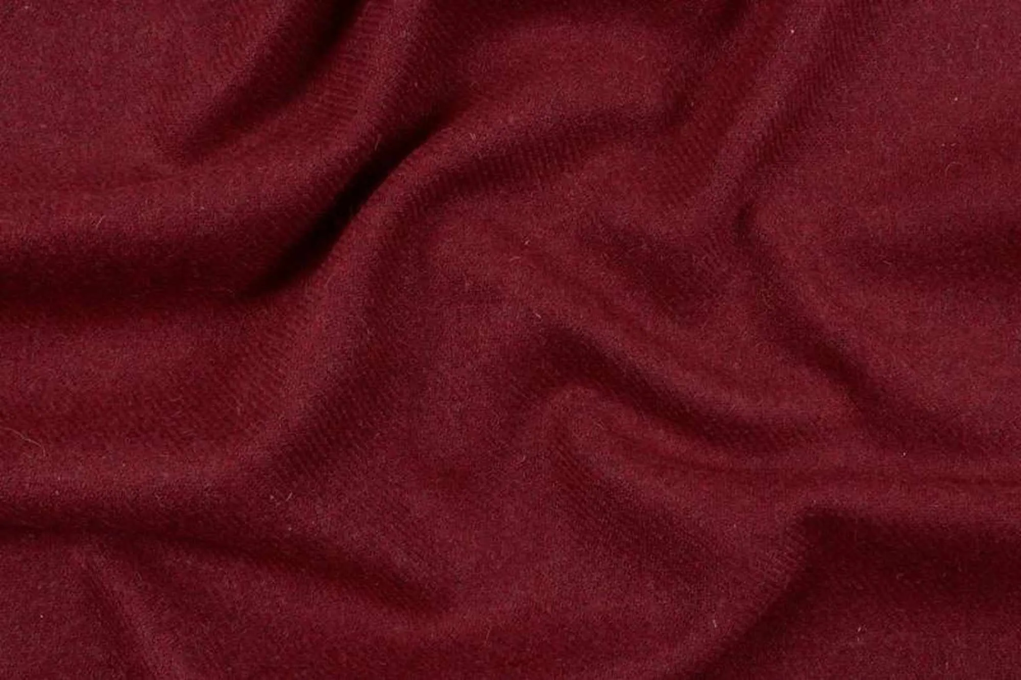 Recycled Wool For Coats - Burgundy