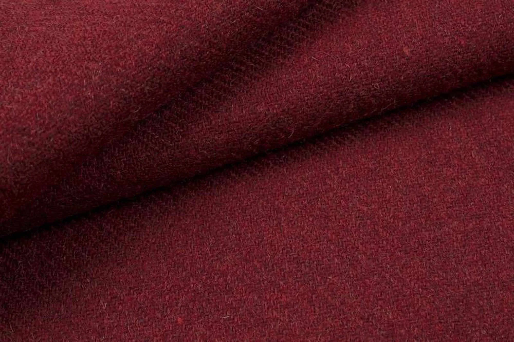 Recycled Wool For Coats - Burgundy