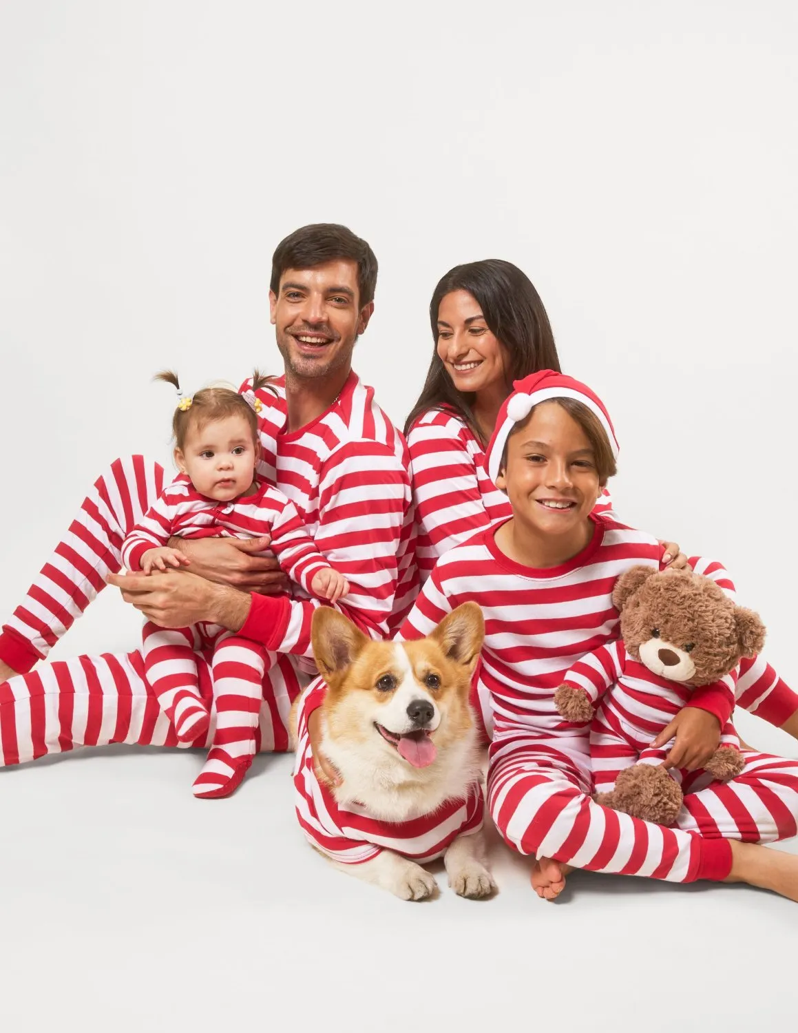 Red & White Matching Family Pajama Set