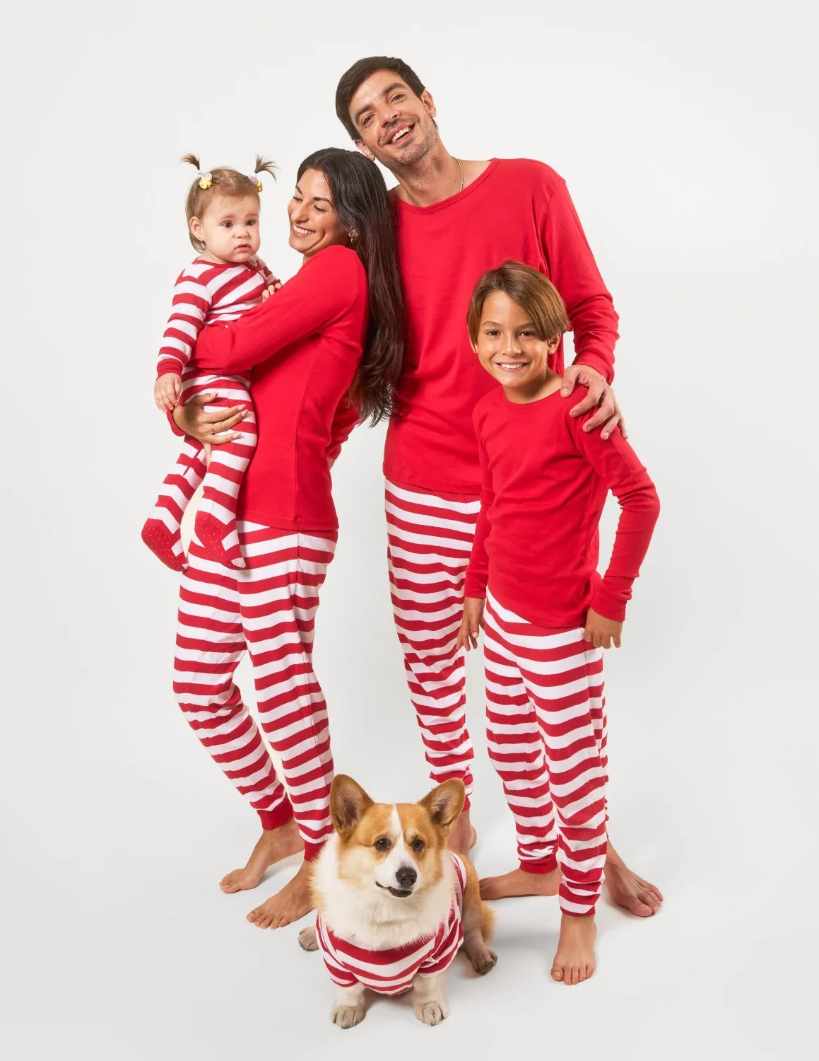 Red & White Matching Family Pajama Set