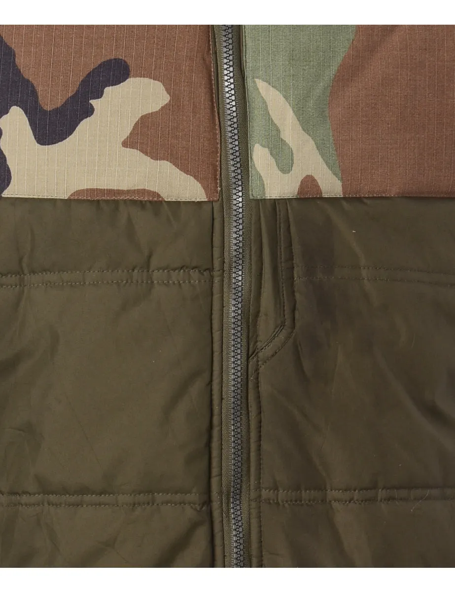 Reworked Zayne Camo Panel Puffer Gillet - L