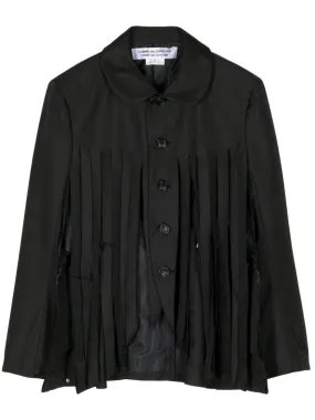 Single-Breasted Fringe Midi Jacket