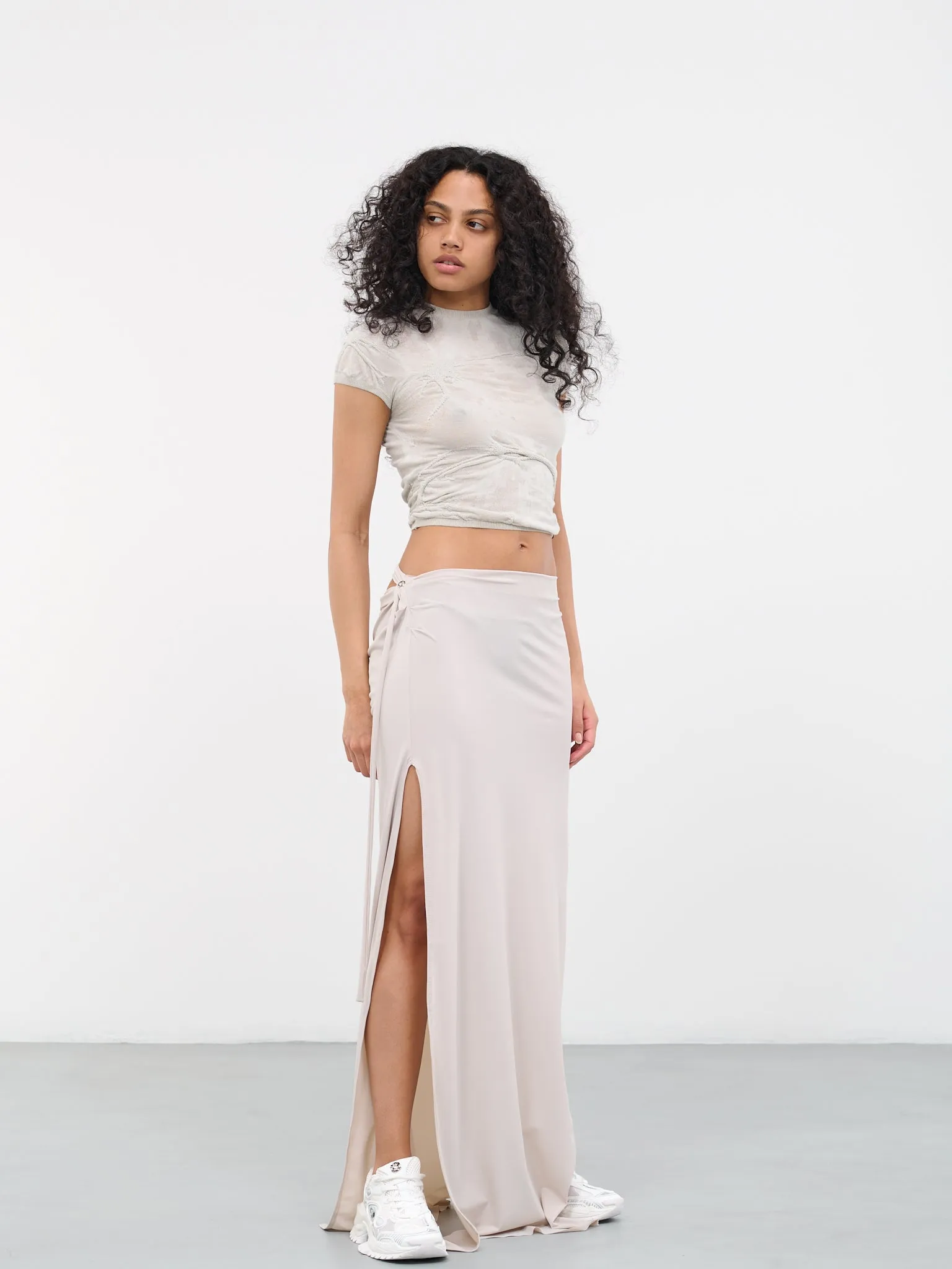 Slit Maxi Skirt (02-04-03-02-BEIGE)