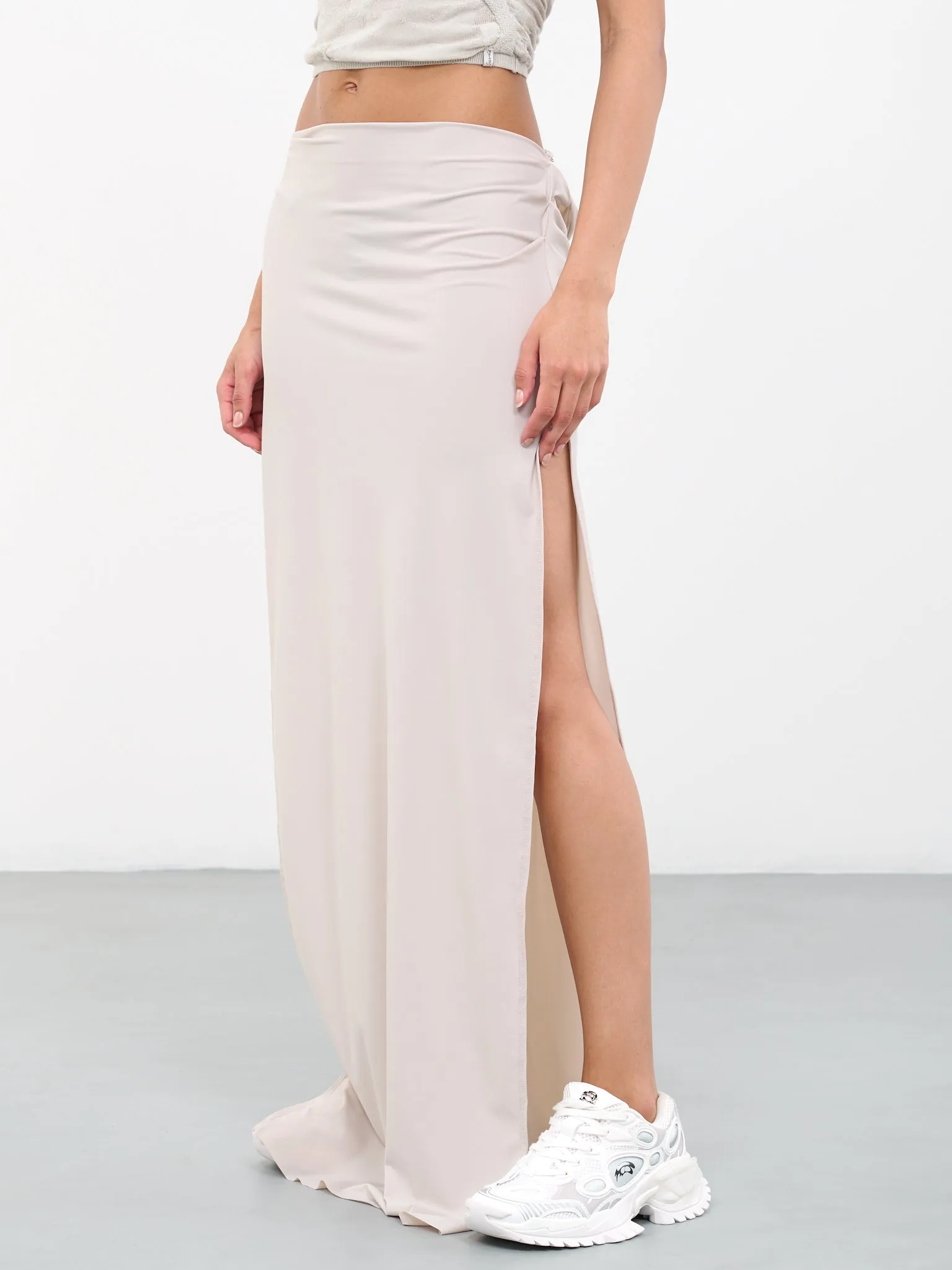 Slit Maxi Skirt (02-04-03-02-BEIGE)