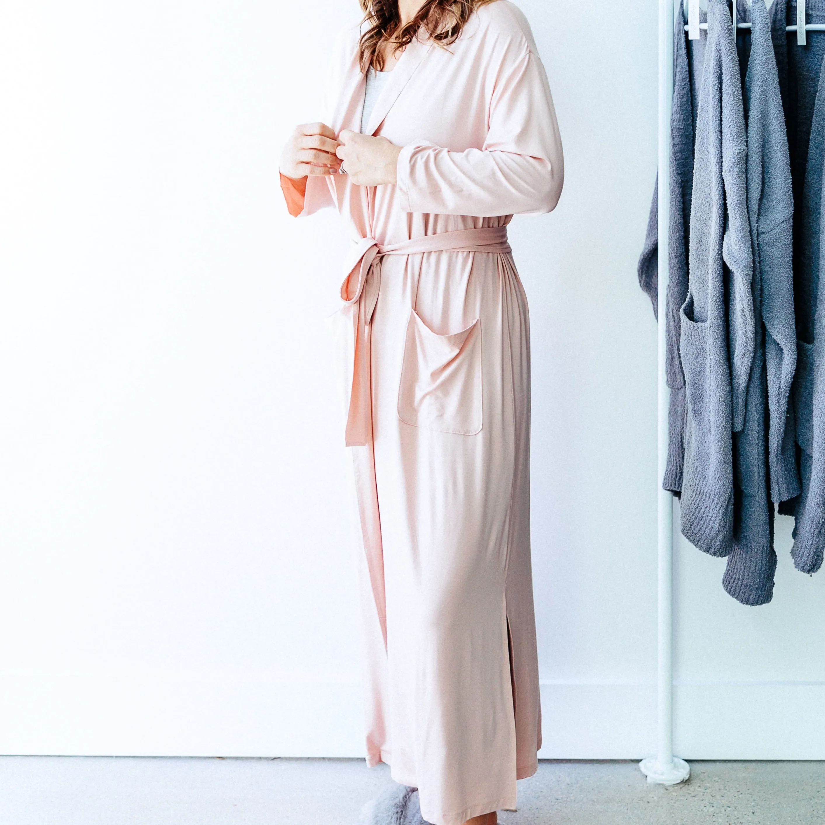 Soft Pink Bamboo Robe