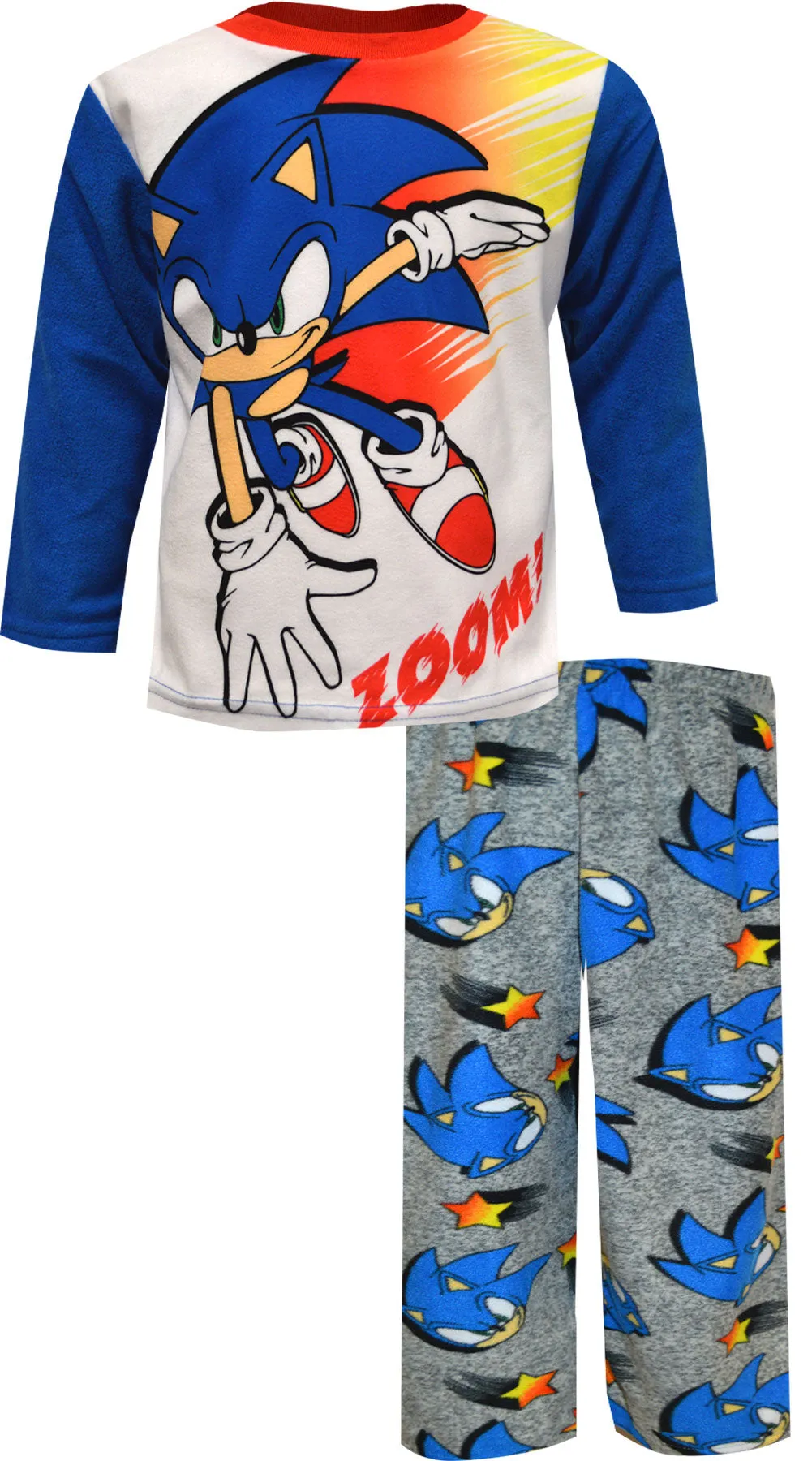 Sonic the Hedgehog Zoom Fleece Pajamas