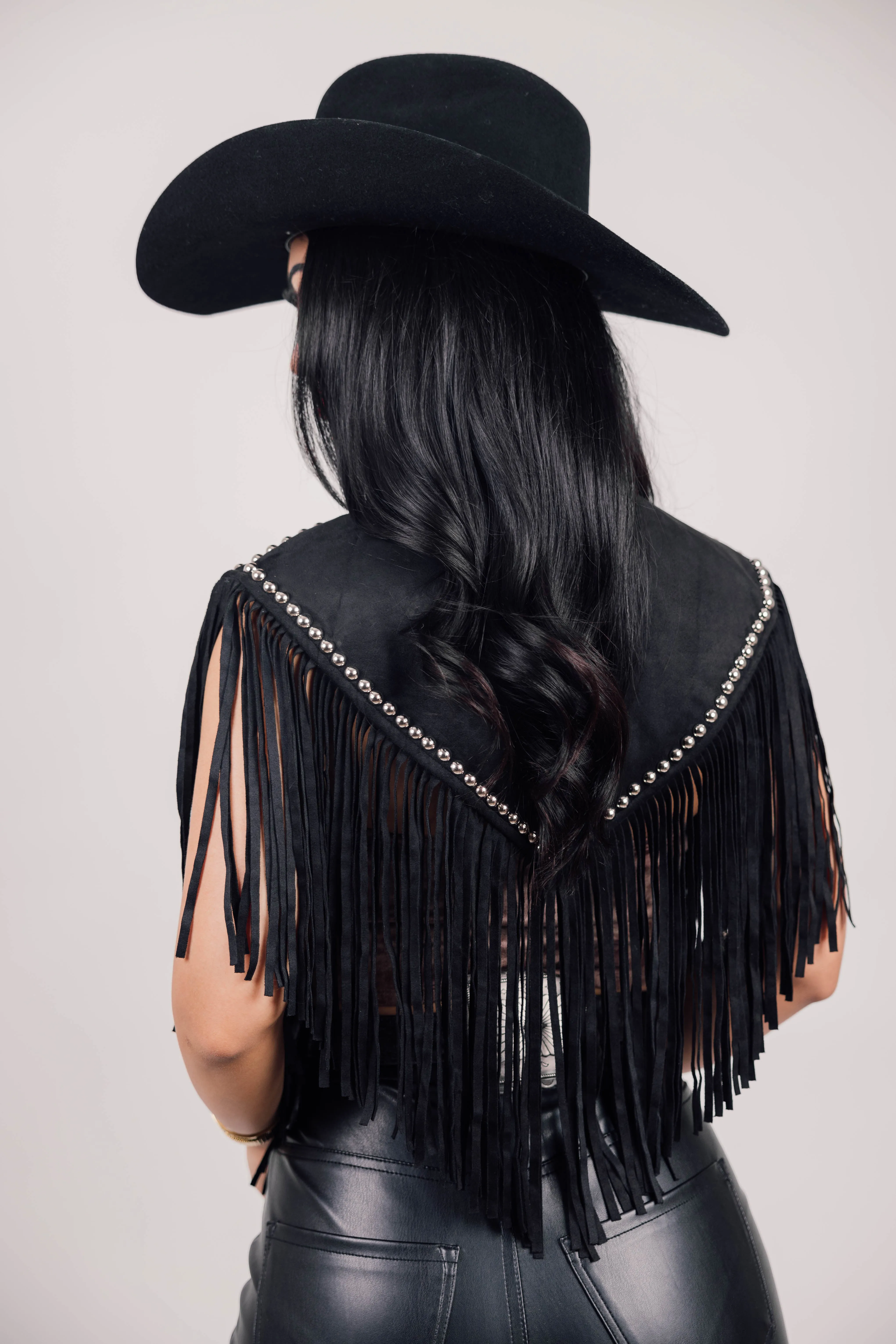 Studded Fringe Shawl