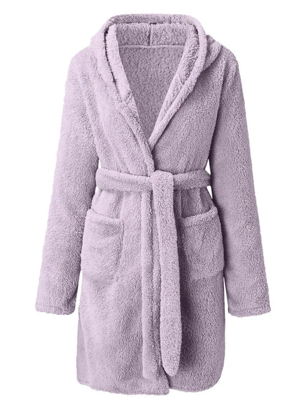 Trendy Hooded Bathrobe for Cozy Days at Home