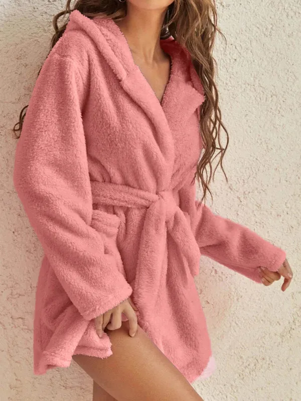 Trendy Hooded Bathrobe for Cozy Days at Home