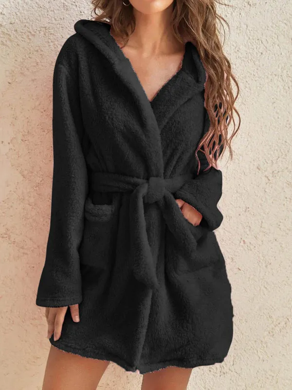 Trendy Hooded Bathrobe for Cozy Days at Home