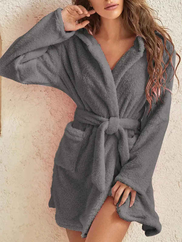 Trendy Hooded Bathrobe for Cozy Days at Home