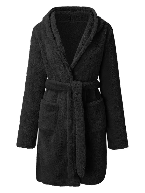 Trendy Hooded Bathrobe for Cozy Days at Home