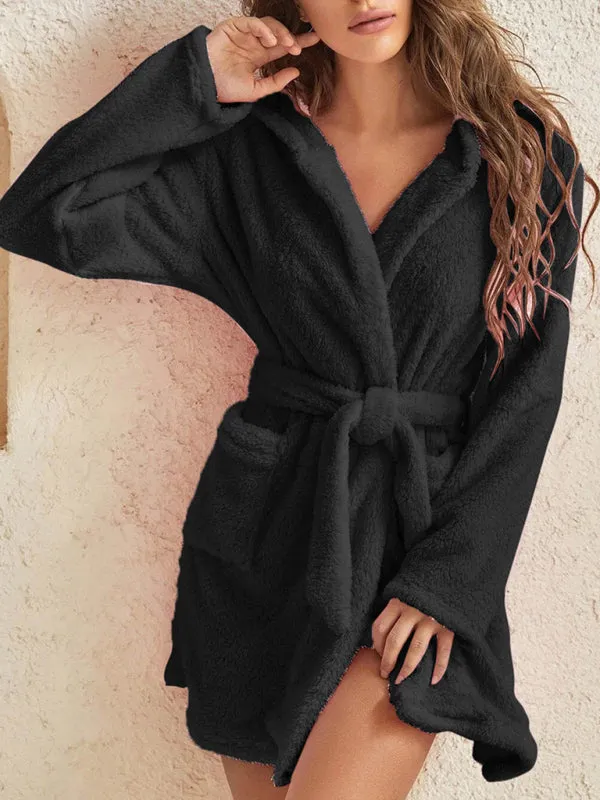 Trendy Hooded Bathrobe for Cozy Days at Home