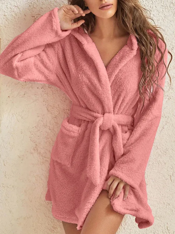 Trendy Hooded Bathrobe for Cozy Days at Home