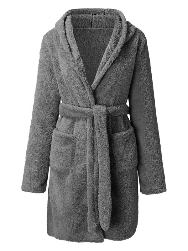 Trendy Hooded Bathrobe for Cozy Days at Home