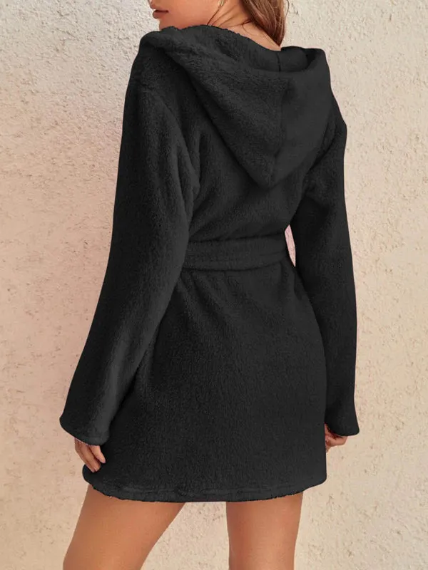 Trendy Hooded Bathrobe for Cozy Days at Home