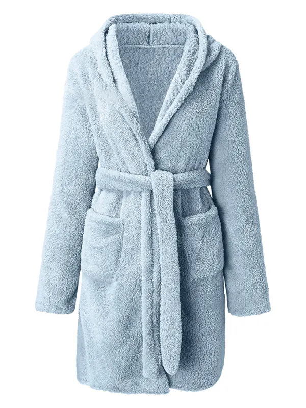 Trendy Hooded Bathrobe for Cozy Days at Home