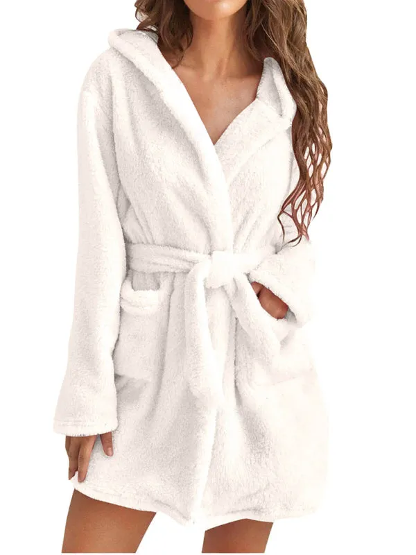 Trendy Hooded Bathrobe for Cozy Days at Home