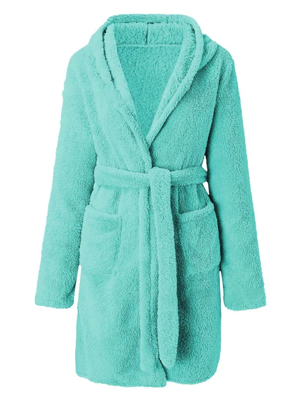 Trendy Hooded Bathrobe for Cozy Days at Home