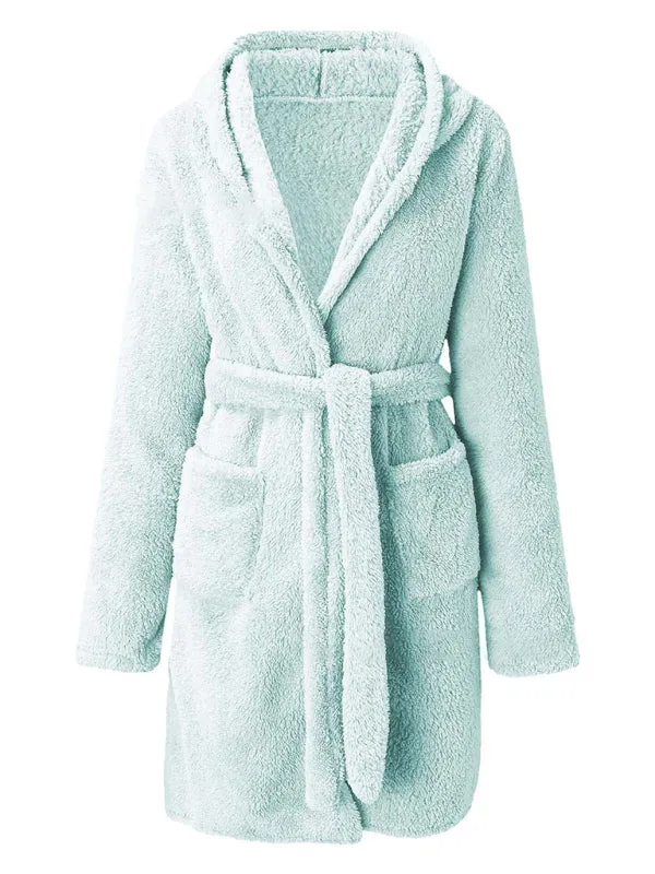 Trendy Hooded Bathrobe for Cozy Days at Home