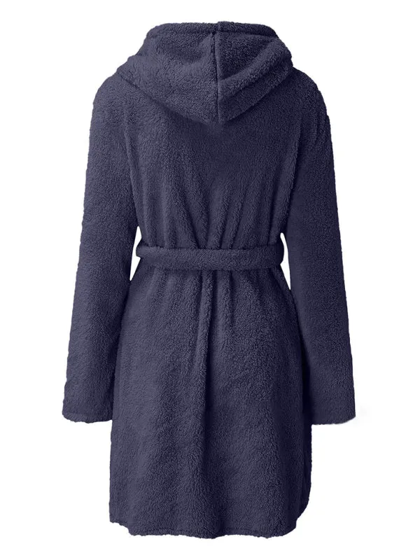 Trendy Hooded Bathrobe for Cozy Days at Home