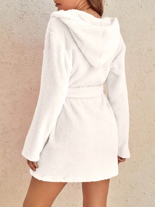 Trendy Hooded Bathrobe for Cozy Days at Home