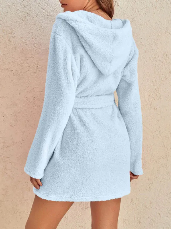 Trendy Hooded Bathrobe for Cozy Days at Home