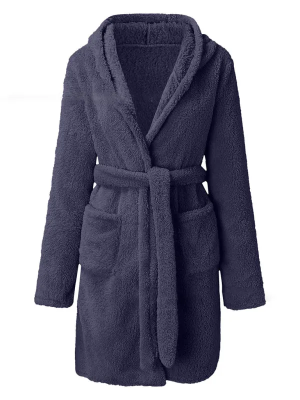 Trendy Hooded Bathrobe for Cozy Days at Home