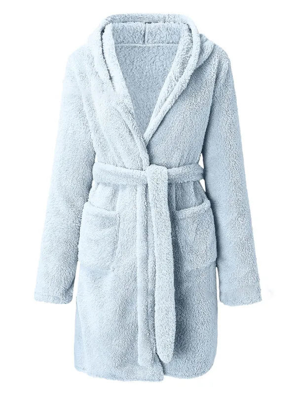 Trendy Hooded Bathrobe for Cozy Days at Home